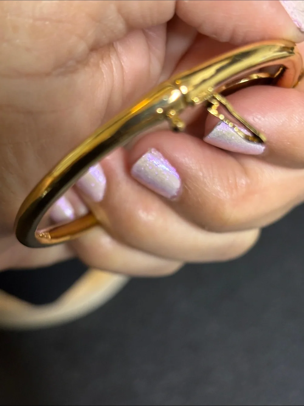 Kate Spade Initial O One In A Million Charm Gold Tone Bangle Bracelet Clasp - Picture 8 of 10